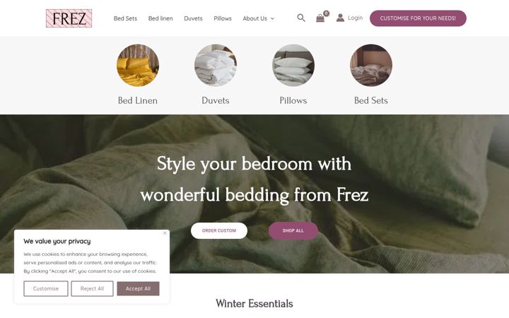 Screenshot of frezstore.eu