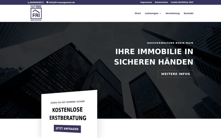 Screenshot of fri-management.de