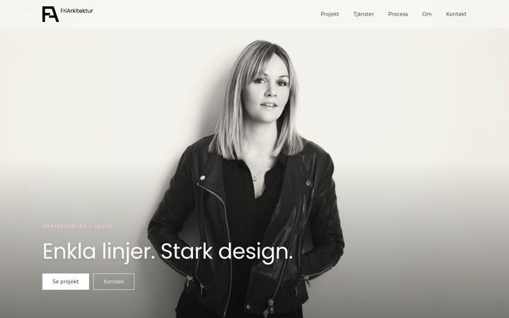 Screenshot of friarkitektur.com