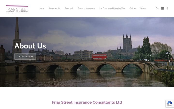 Screenshot ta' friarstreetinsurance.co.uk