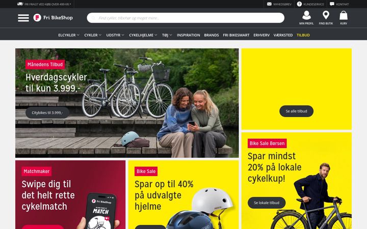 Screenshot of fribikeshop.dk