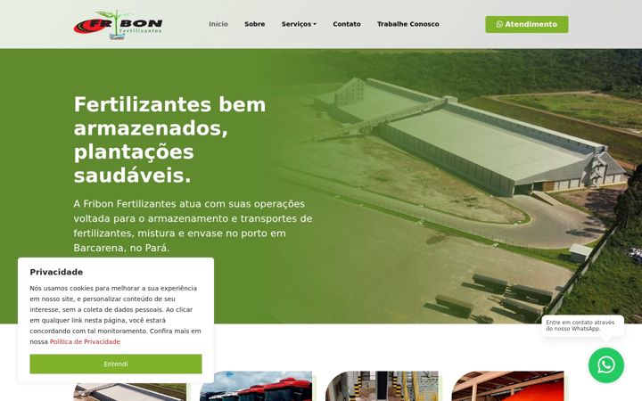 Captura de pantalla de fribonfertilizantes.com.br