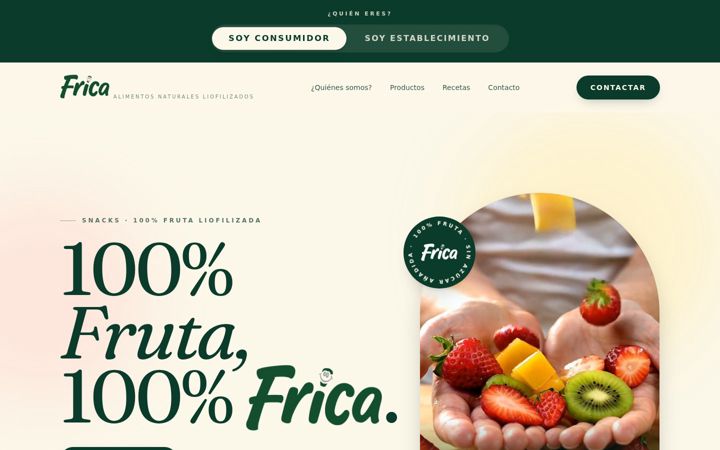 Screenshot of fricaalimentacion.es
