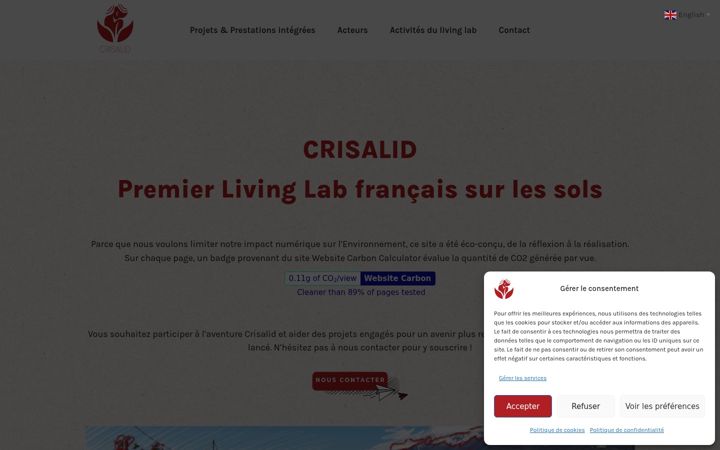 Screenshot of frichescrisalid.fr