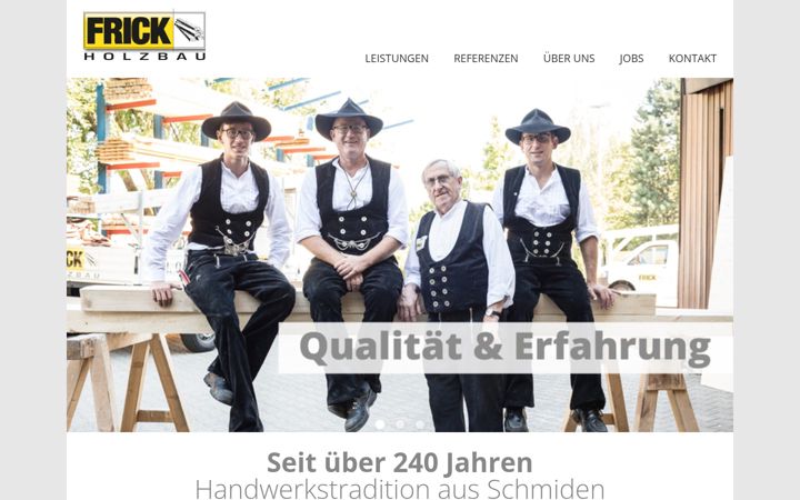 Screenshot of frick-holzbau.de