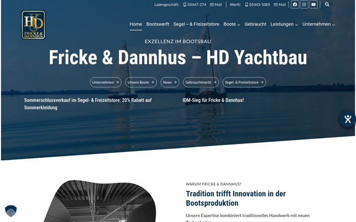 Snimka zaslona za fricke-dannhus.de