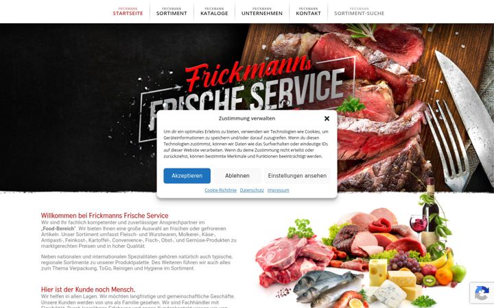 Capture d'écran de frickmanns-frische-service.de
