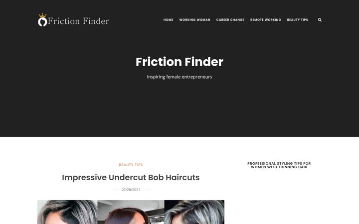 Screenshot of frictionfinder.com