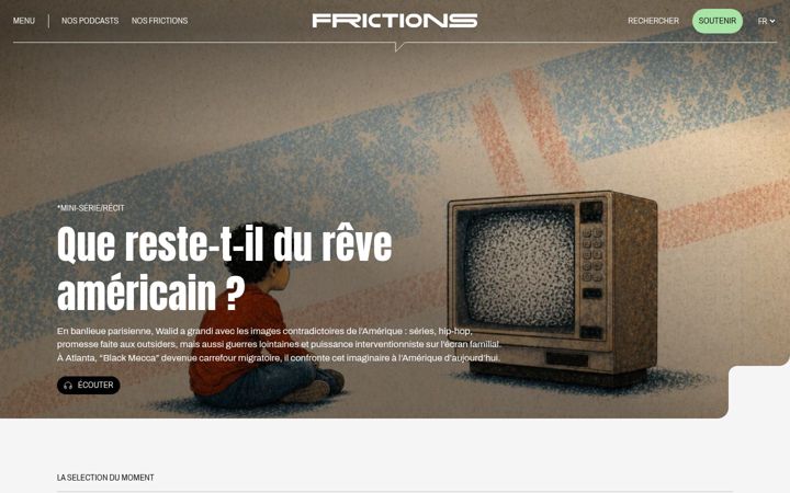 Screenshot of frictions.co
