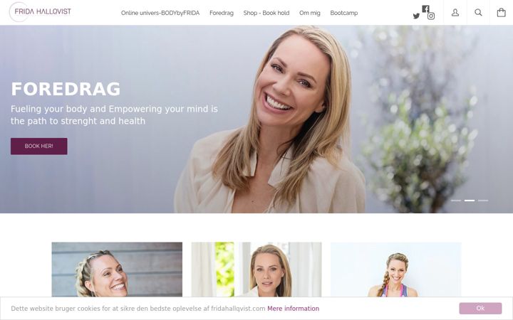 Screenshot of fridahallqvist.com