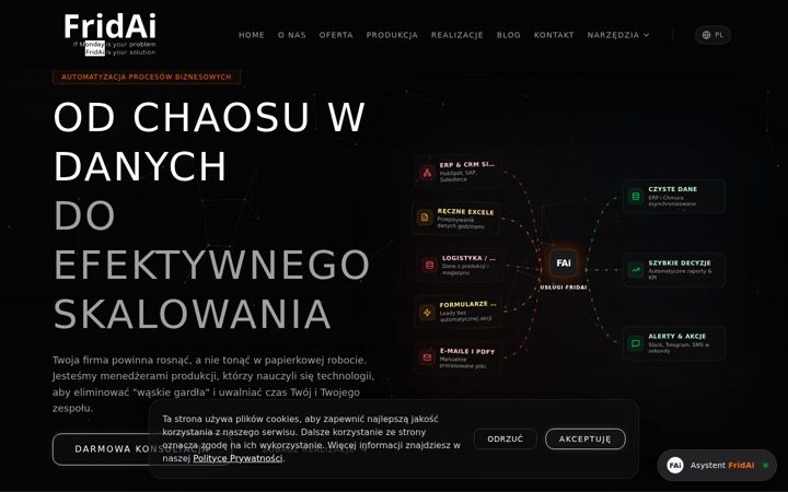Screenshot of fridai.pl