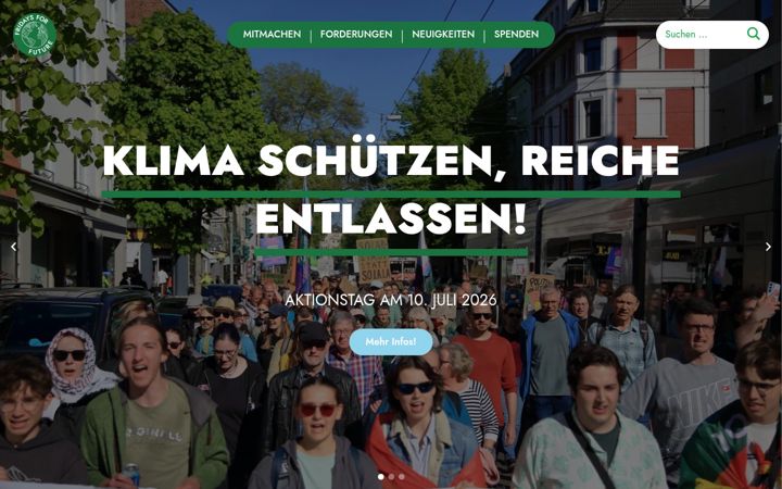 Screenshot of fridaysforfuture.de