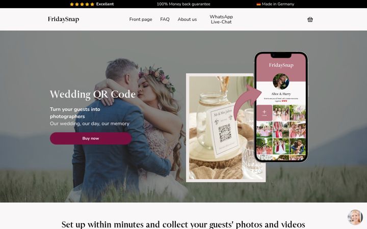 Screenshot of fridaysnap.co.uk