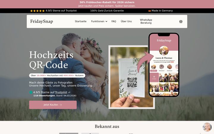Ekrānuzņēmums no fridaysnap.de