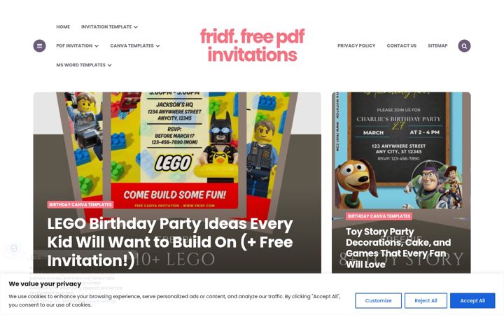 Screenshot of fridf.com