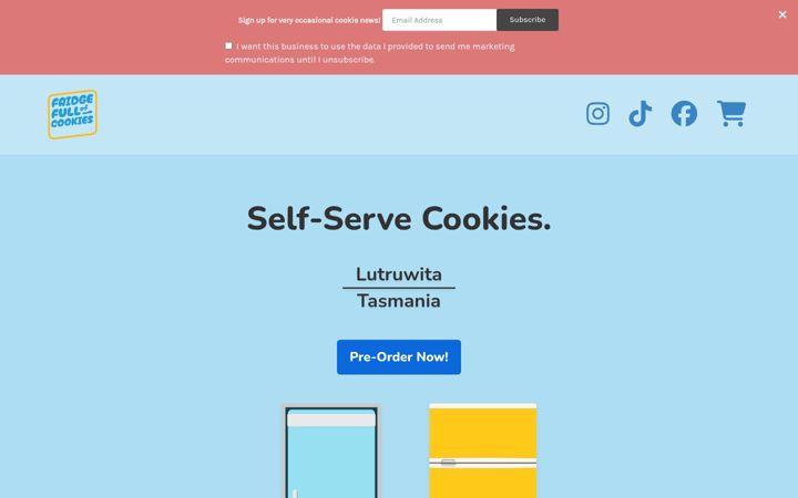 Screenshot of fridgefullofcookies.com