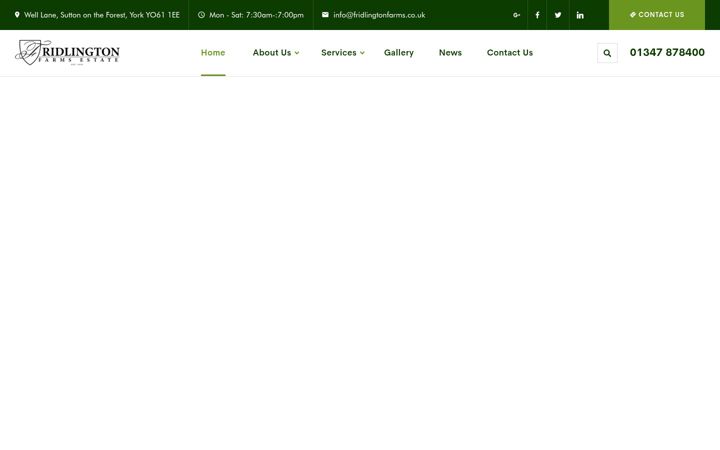 Screenshot of fridlingtonfarms.co.uk