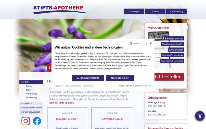 Screenshot of frie.de