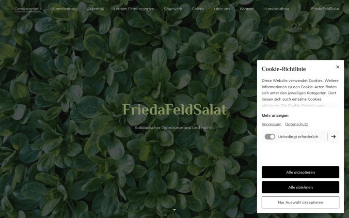 Ekrānuzņēmums no friedafeldsalat.de
