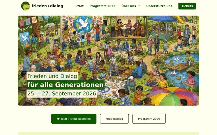 Képernyőkép: frieden-dialog.de