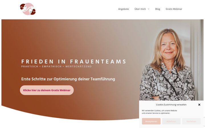 Screenshot of frieden-in-frauenteams.com