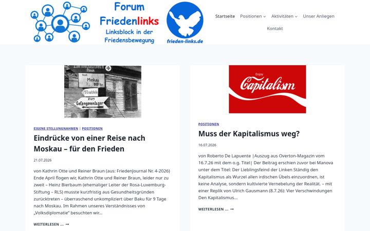 Screenshot of frieden-links.de