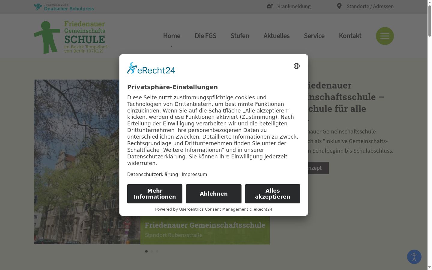 Snímka obrazovky banera súhlasu zobrazeného pred akoukoľvek interakciou