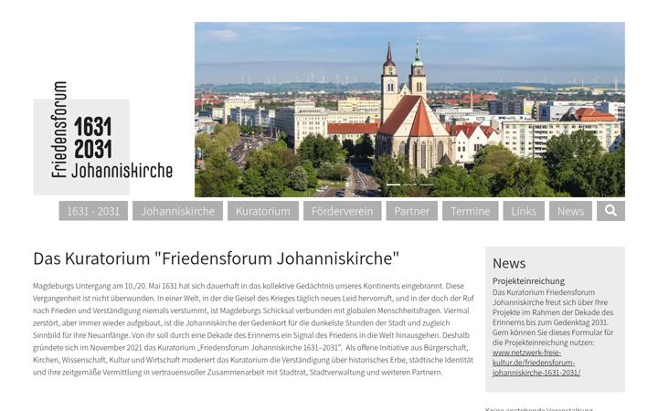 Képernyőkép: friedensforum-johanniskirche.de