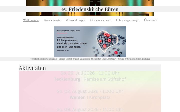 Screenshot of friedenskirche-bueren.de