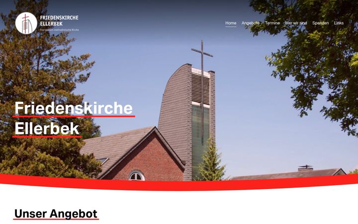 Screenshot of friedenskirche-ellerbek-emk.de