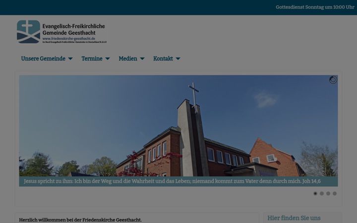 Screenshot of friedenskirche-geesthacht.de