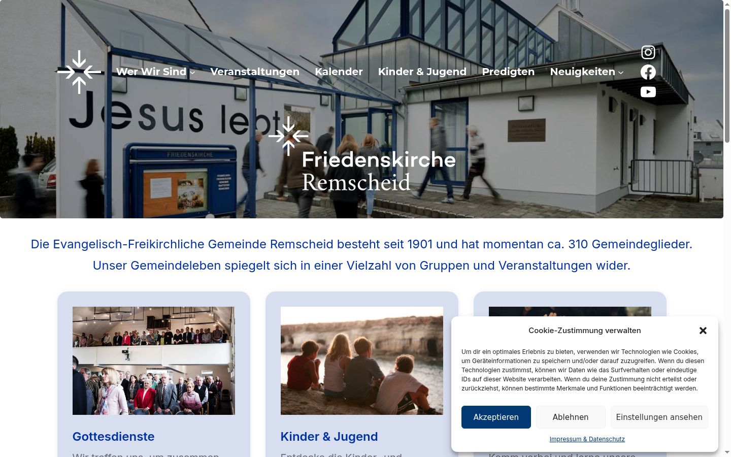 Screenshot of the consent banner shown before any interaction