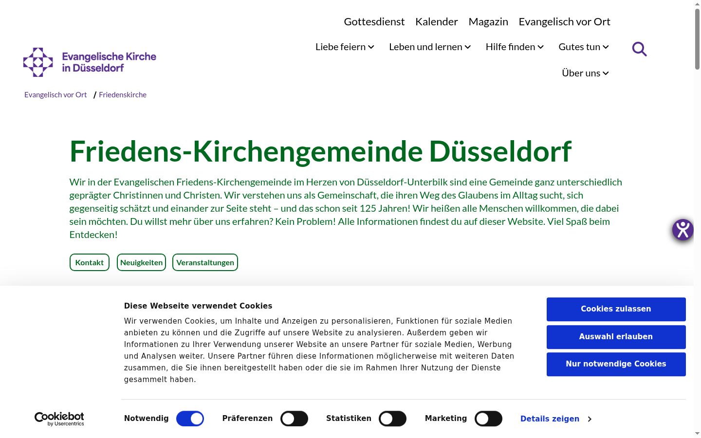 Screenshot van de toestemmingsbanner zoals getoond vóór enige interactie