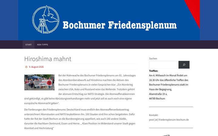 Képernyőkép: friedensplenum-bochum.de