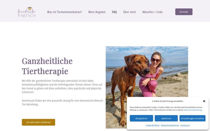 Screenshot of friederikepartsch.com