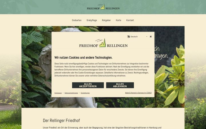 Screenshot του friedhof-rellingen.de
