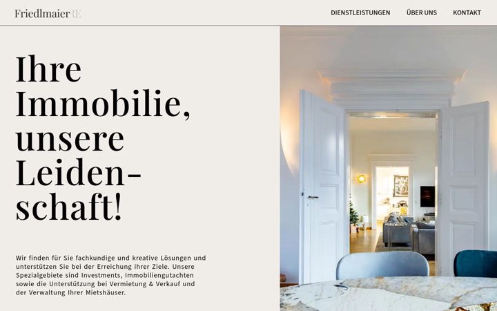 Screenshot of friedlmaier.de