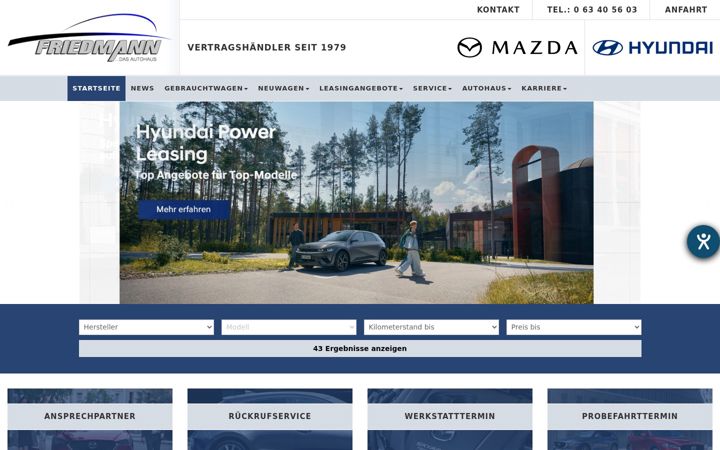 Screenshot of friedmann-autohaus.de
