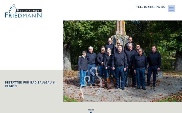 Screenshot of friedmann-bestattungen.de