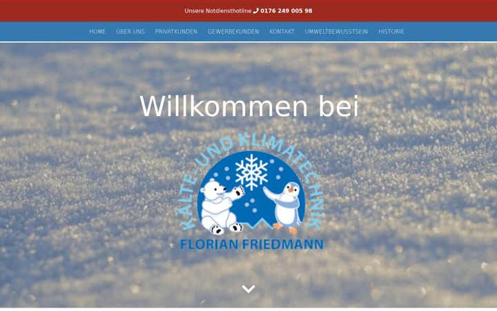 Screenshot of friedmann-kaelte.de