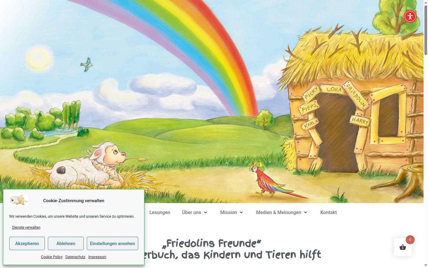 Ekrānuzņēmums ar piekrišanas baneri, kas tika rādīts pirms jebkādas mijiedarbības