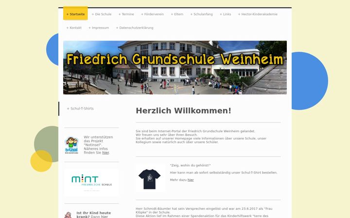 Ekrānuzņēmums no friedrich-grundschule-weinheim.de