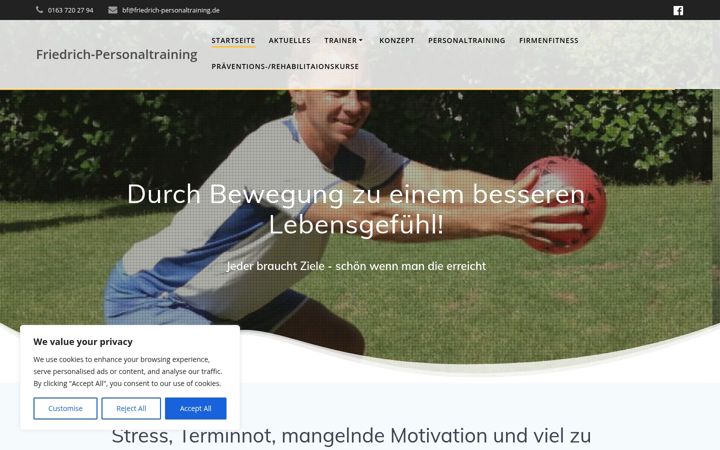 Screenshot of friedrich-personaltraining.de