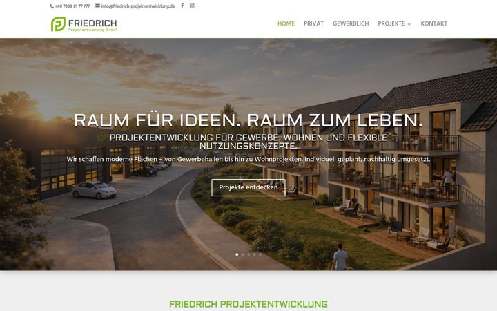Screenshot of friedrich-projektentwicklung.de