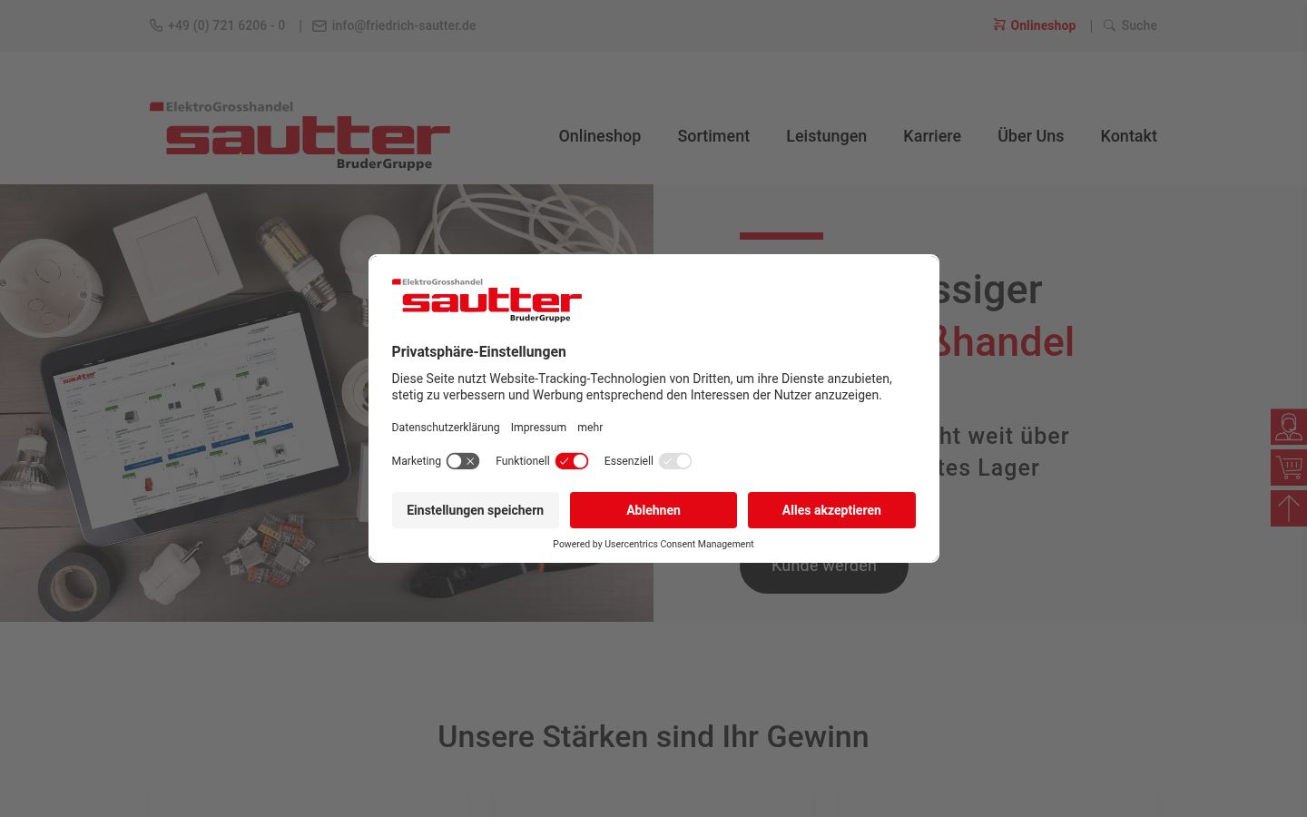 Screenshot of the consent banner shown before any interaction