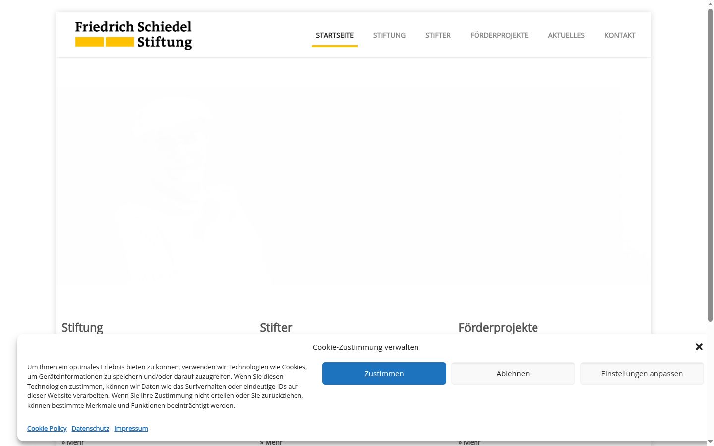 Screenshot του banner συγκατάθεσης που εμφανίστηκε πριν από οποιαδήποτε αλληλεπίδραση