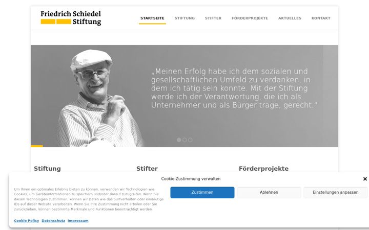 Screenshot of friedrich-schiedel-stiftung.net