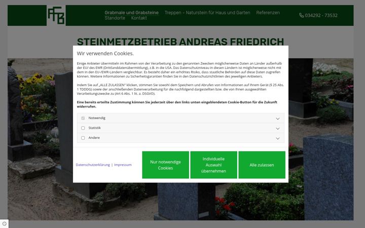 Screenshot of friedrich-steinmetz.de