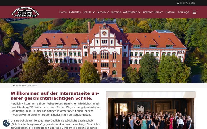 Screenshot of friedrichgymnasium-altenburg.de
