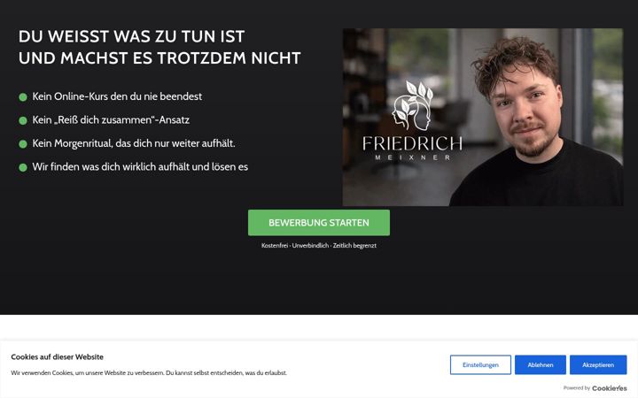Screenshot of friedrichmeixner.de
